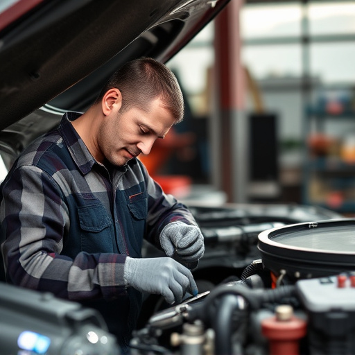 auto technician working