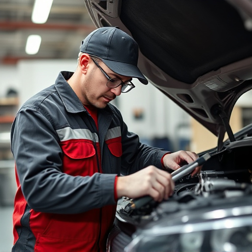 auto technician working