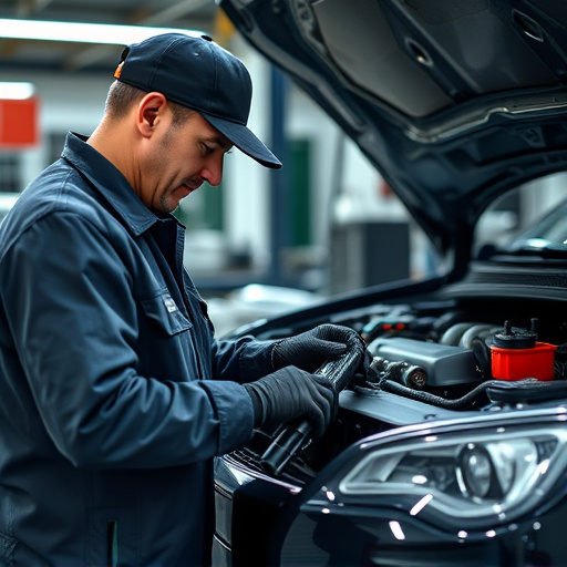 auto technician working