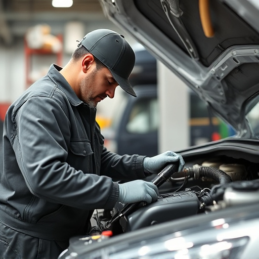 auto technician working