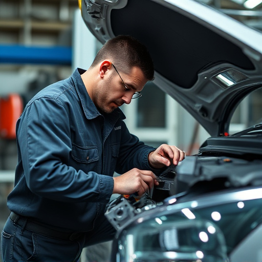 auto technician working