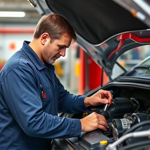auto technician working