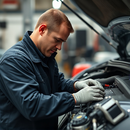 auto technician working