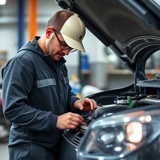 auto technician working