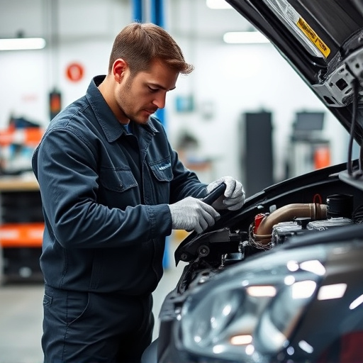 auto technician working