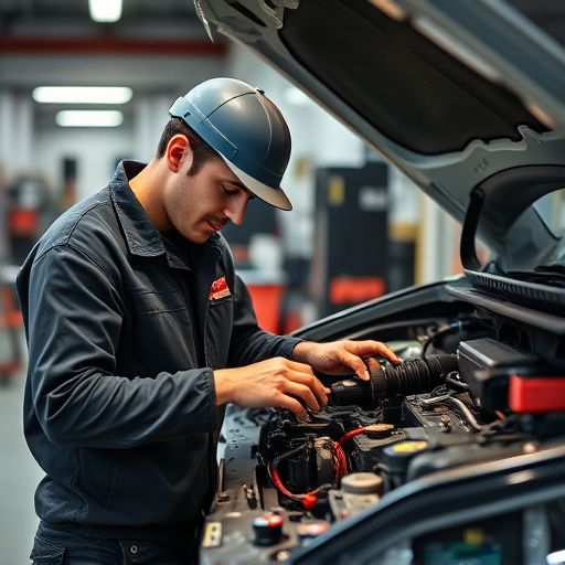 auto technician working