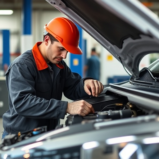 auto technician working