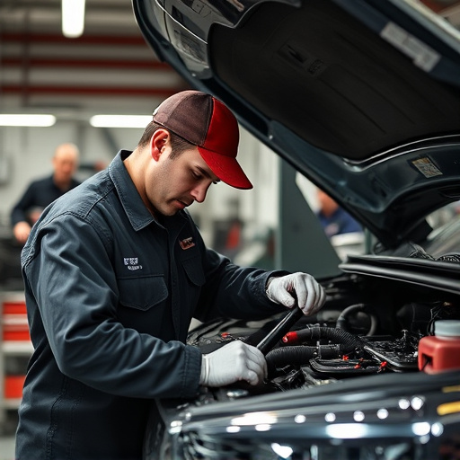 auto technician working