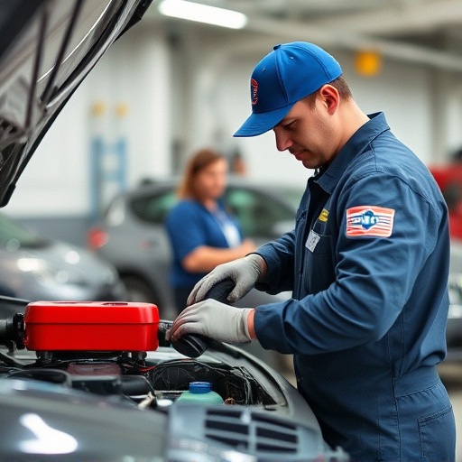 auto technician working