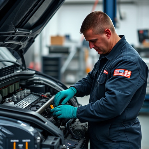 auto technician working