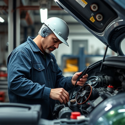 auto technician working