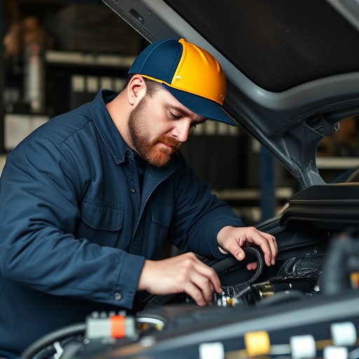 auto technician working