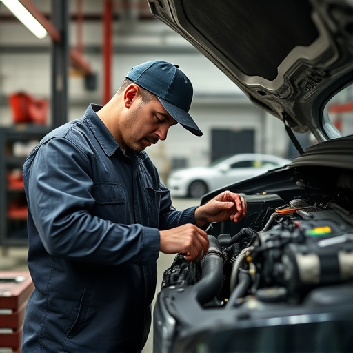 auto technician working
