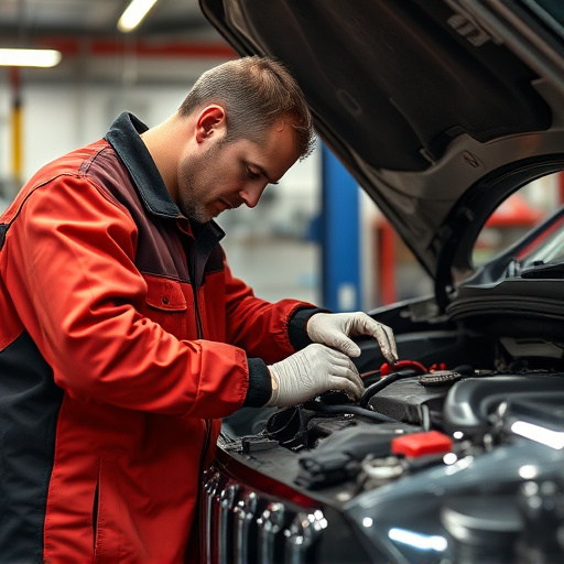 auto technician working