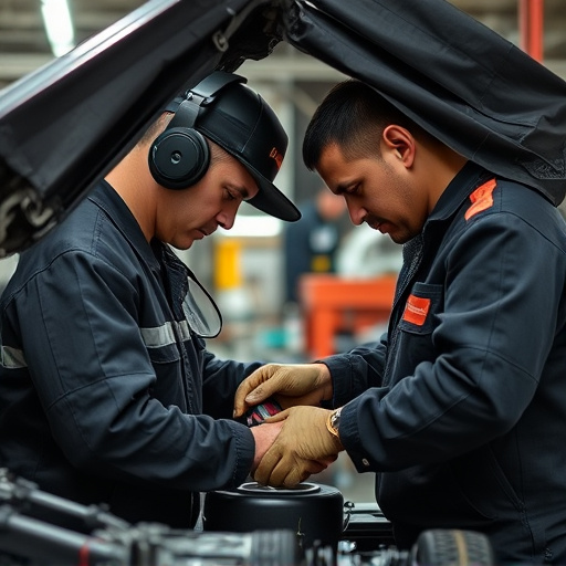 auto technician working