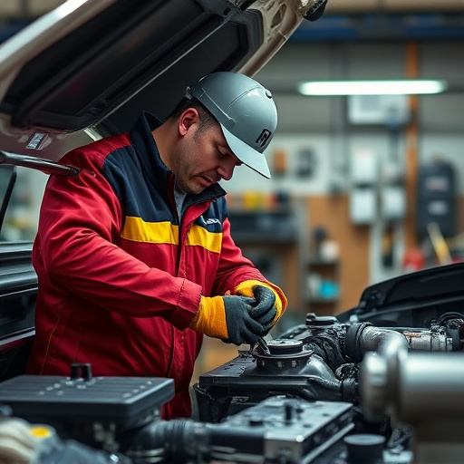 auto technician working