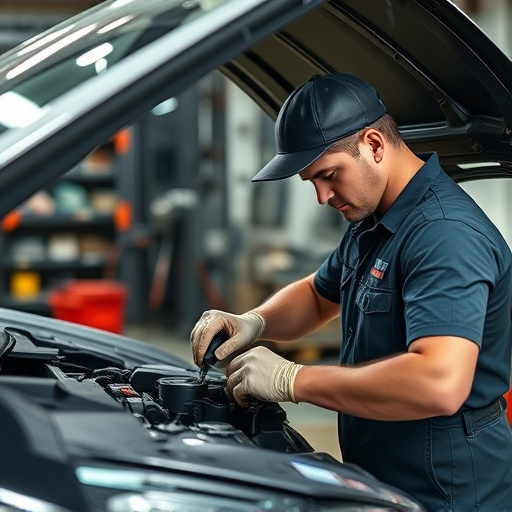 auto technician working