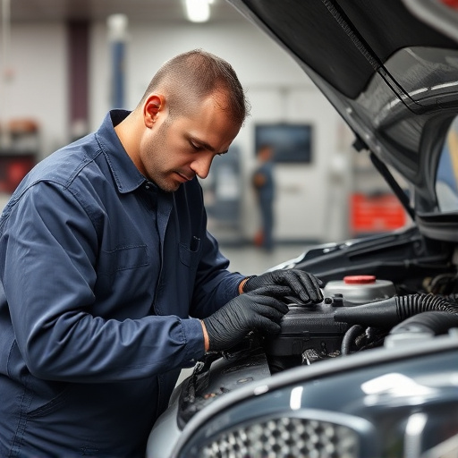 auto technician working