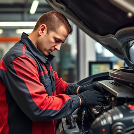 auto technician working