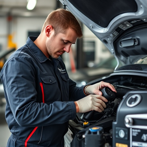 auto technician working