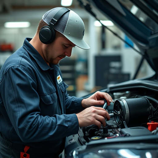auto technician working
