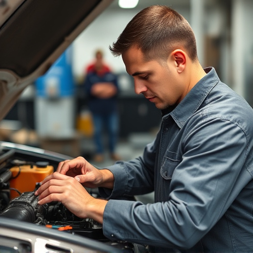 auto technician working