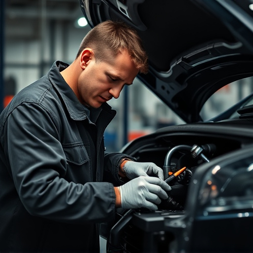 auto technician working