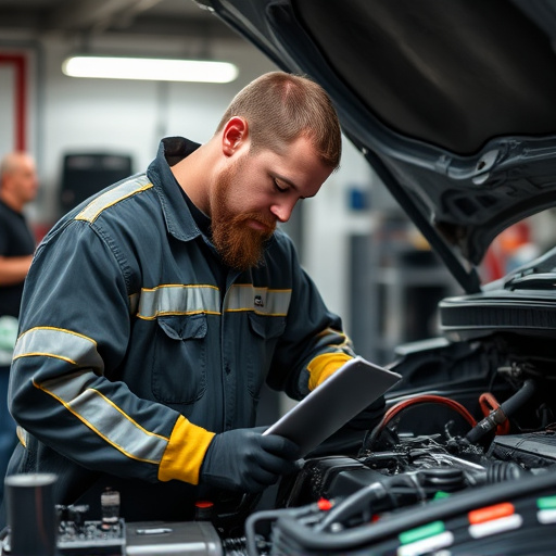auto technician working