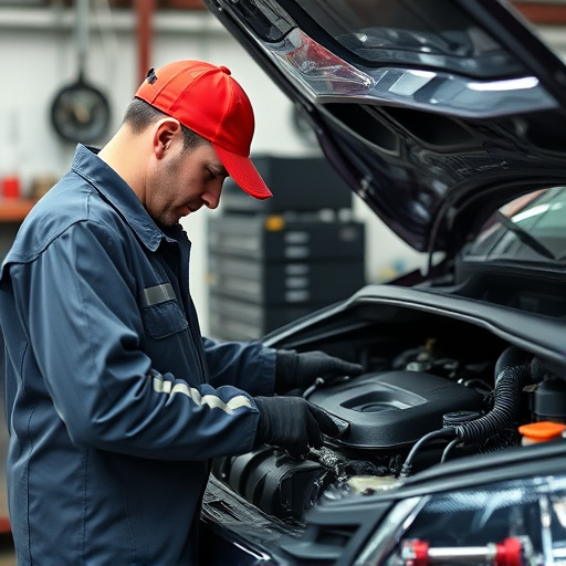 auto technician working