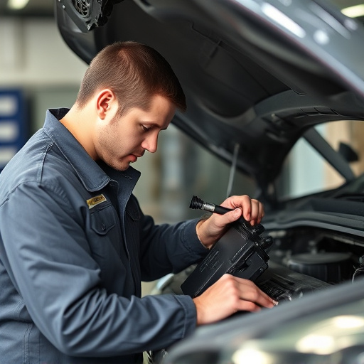 auto technician working