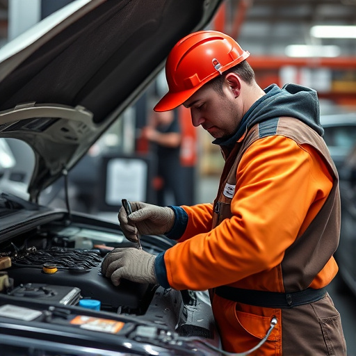auto technician working