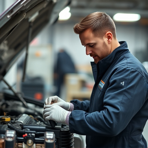 auto technician working
