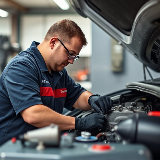 auto technician working