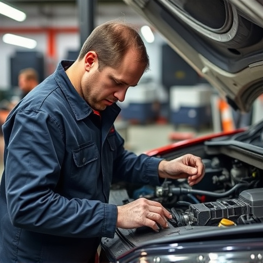 auto technician working
