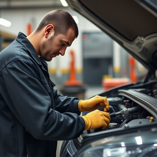 auto technician working