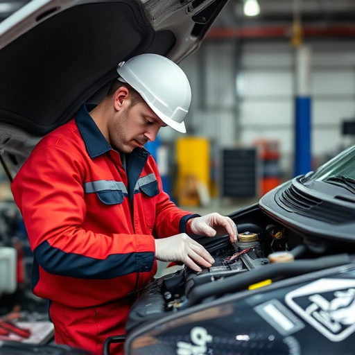 auto technician working