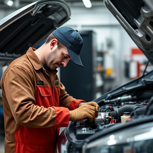 auto technician working
