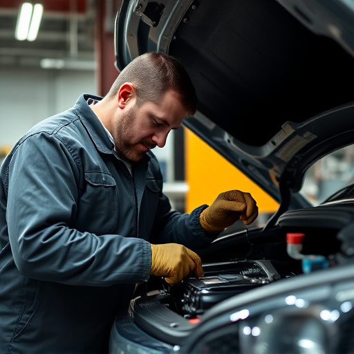auto technician working