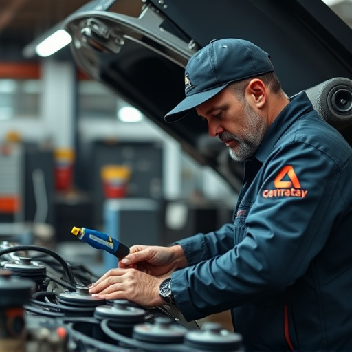 auto technician working