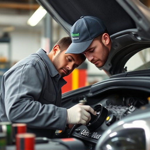 auto technician working