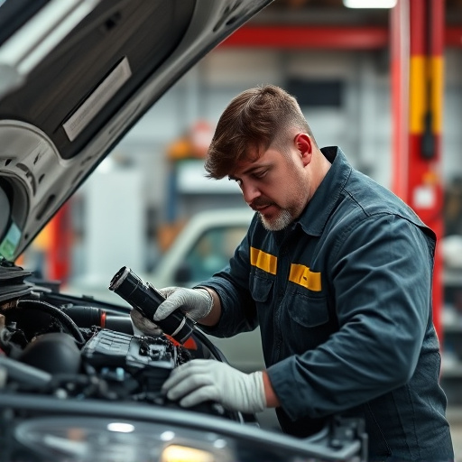 auto technician working