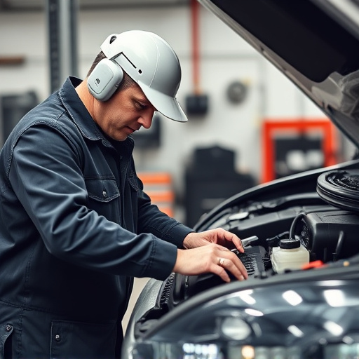 auto technician working