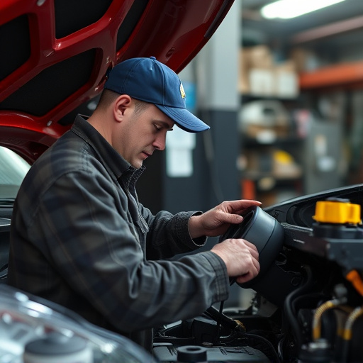 auto technician working