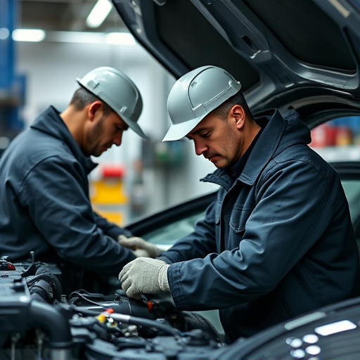 auto technician working