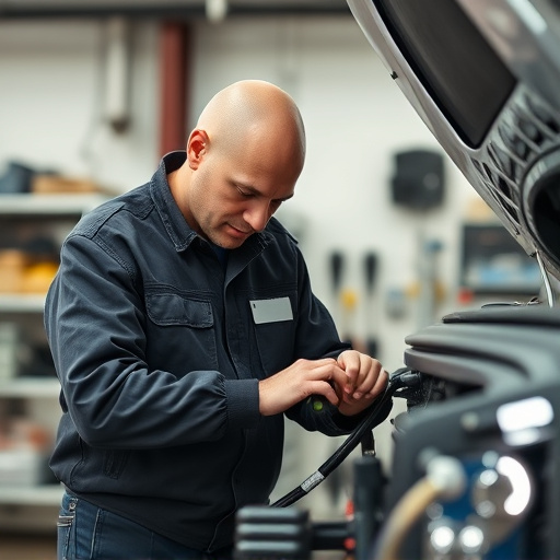 auto technician working