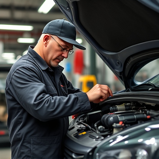 auto technician working