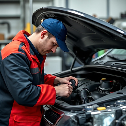 auto technician working