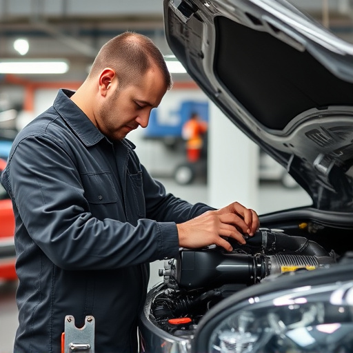 auto technician working