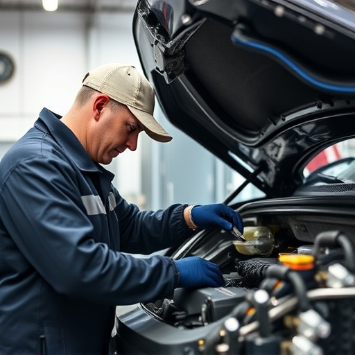 auto technician working