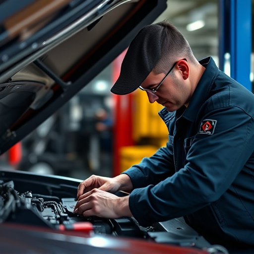 auto technician working